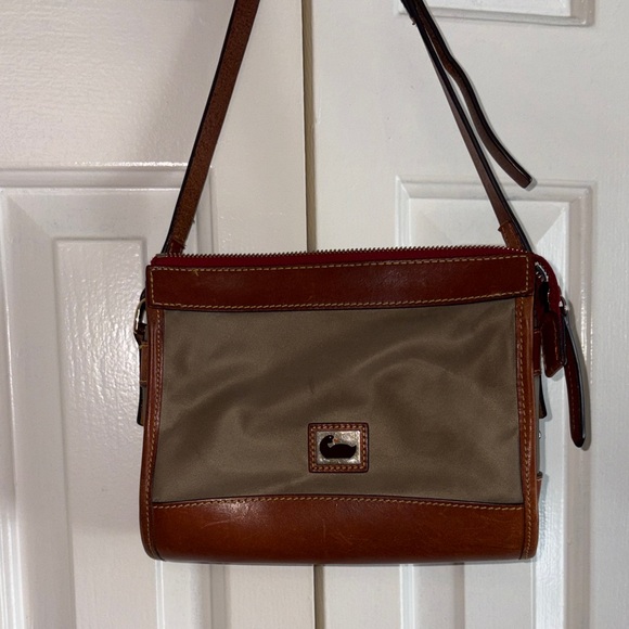 Dooney & Burke Wayfarer Camden leather and nylon crossbody bag